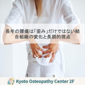 長年の腰痛は「歪み」だけではない——50〜60代女性の結合組織の変化と、体を立て直す長期視点｜腰痛